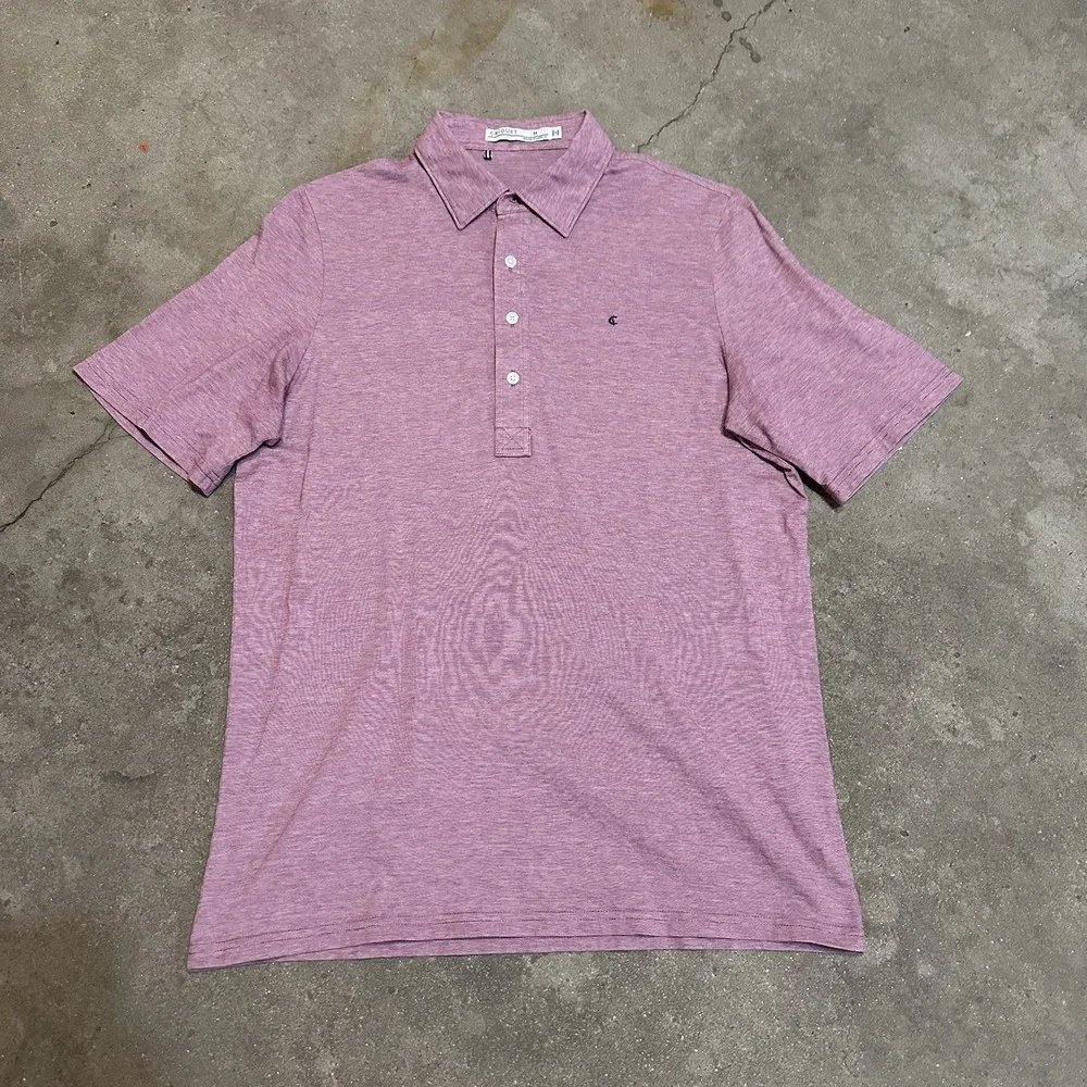 CRIQUET Polo Shirt Mens M Heather Gray Red Cotton Stretch Preppy Golf LOT OF 2 - Picture 8 of 13